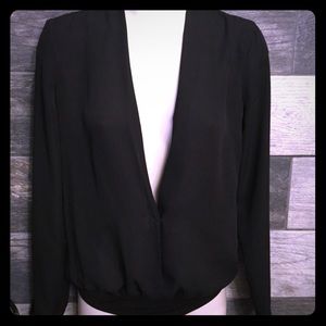 Lucy Paris Black Low cut low back bodysuit